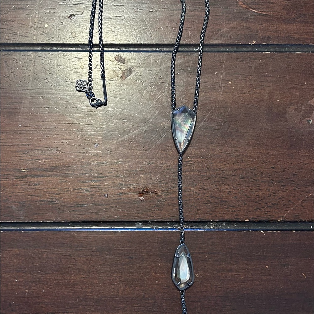 Kendra Scott Iridescent Silver Necklace